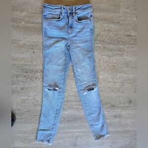 We The Free Light Blue Ripped Skinny Jeans